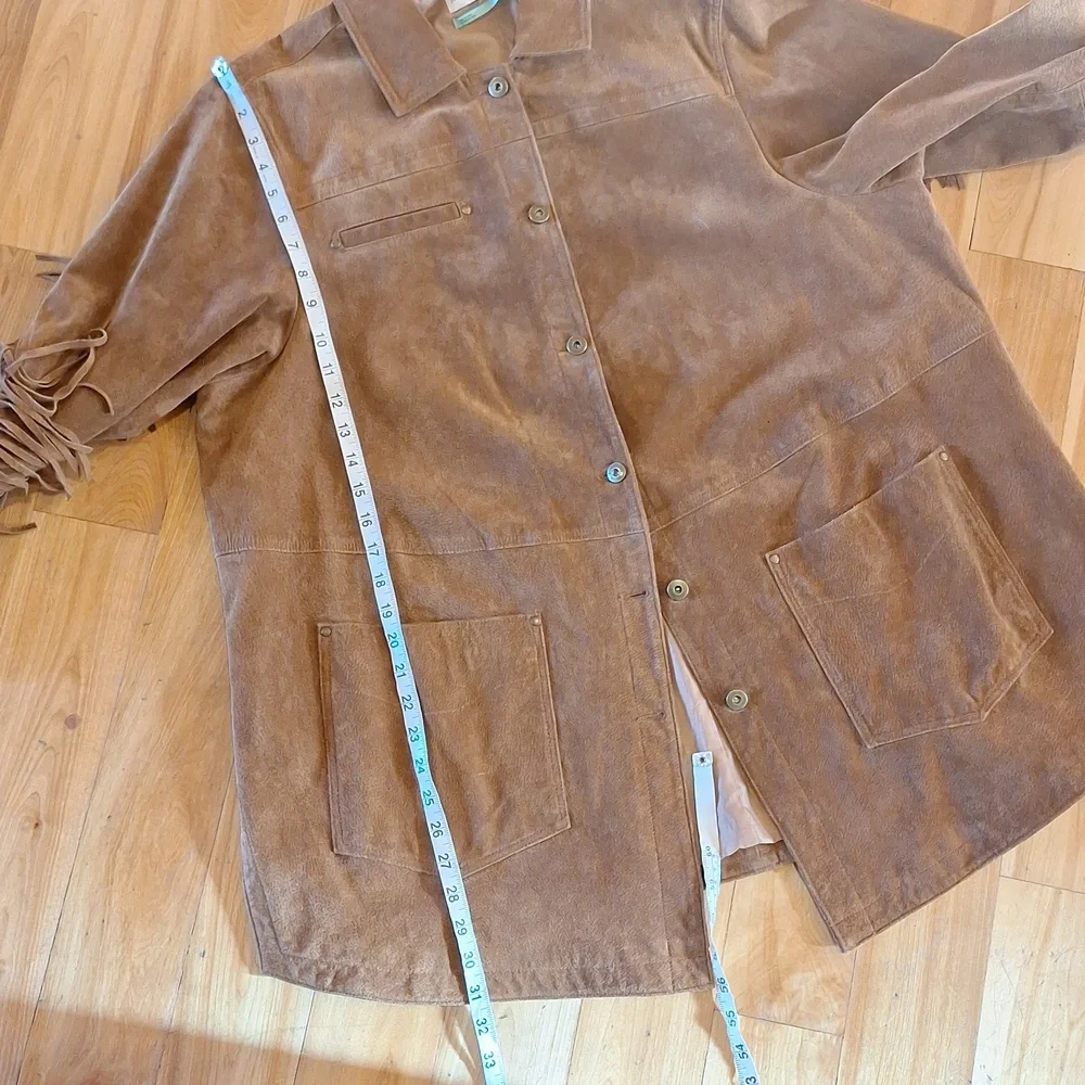 Anthropologie Danae fringe suede leather jacket size 2X western style shacket - Picture 12 of 12